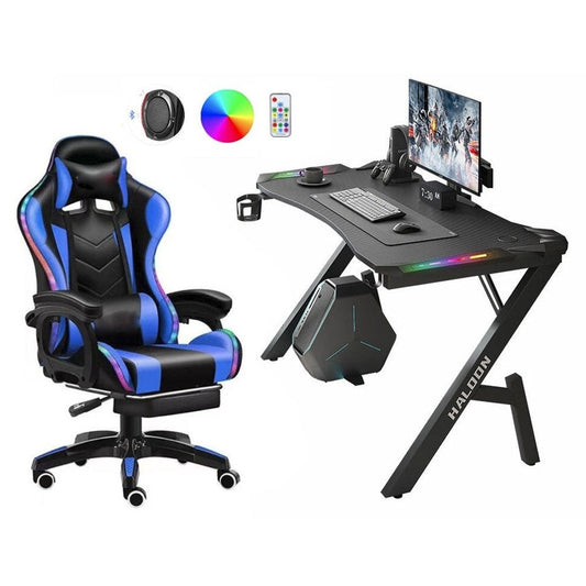 Gaming Chair With Gaming Desk Table