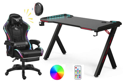 Gaming Chair With Gaming Desk Table