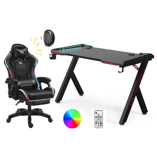 Gaming Chair With Gaming Desk Table