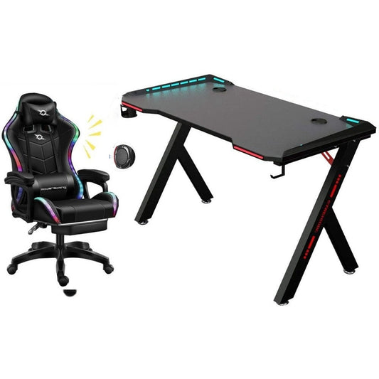 Gaming Chair With Gaming Desk Table