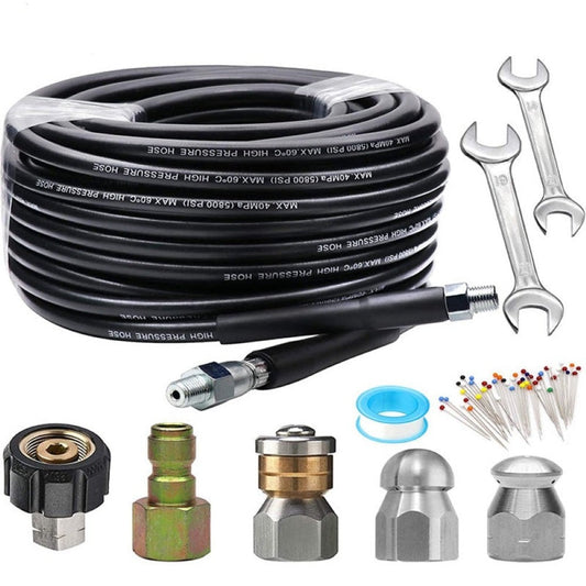 Drain/Pipe Cleaning Kit for Pressure Washers 15m