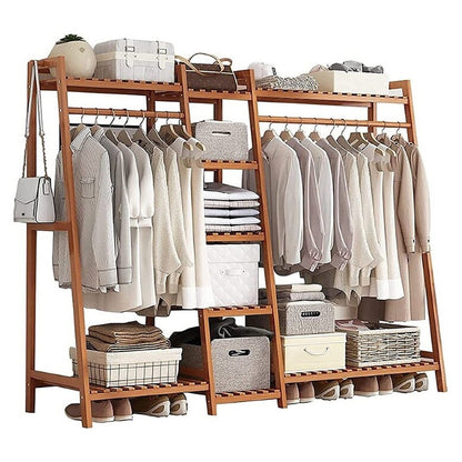 Bamboo Wardrobe Clothes Rack