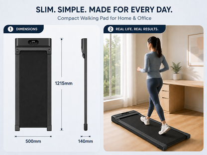 Foldable Walking Pad Treadmill Compact Flat