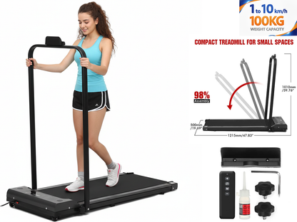 Foldable Walking Pad Treadmill Compact Flat