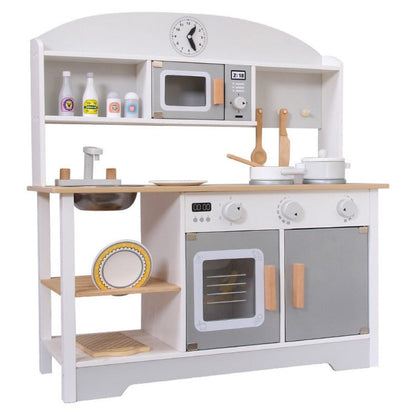 Wooden Play Kitchen Kids Kitchen Set Pretend Playset