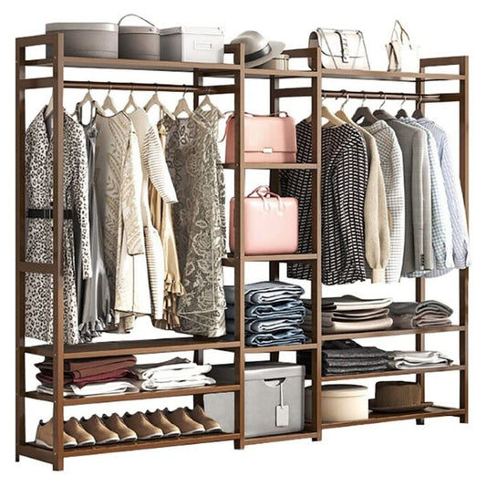 Bamboo Wardrobe Clothes Rack