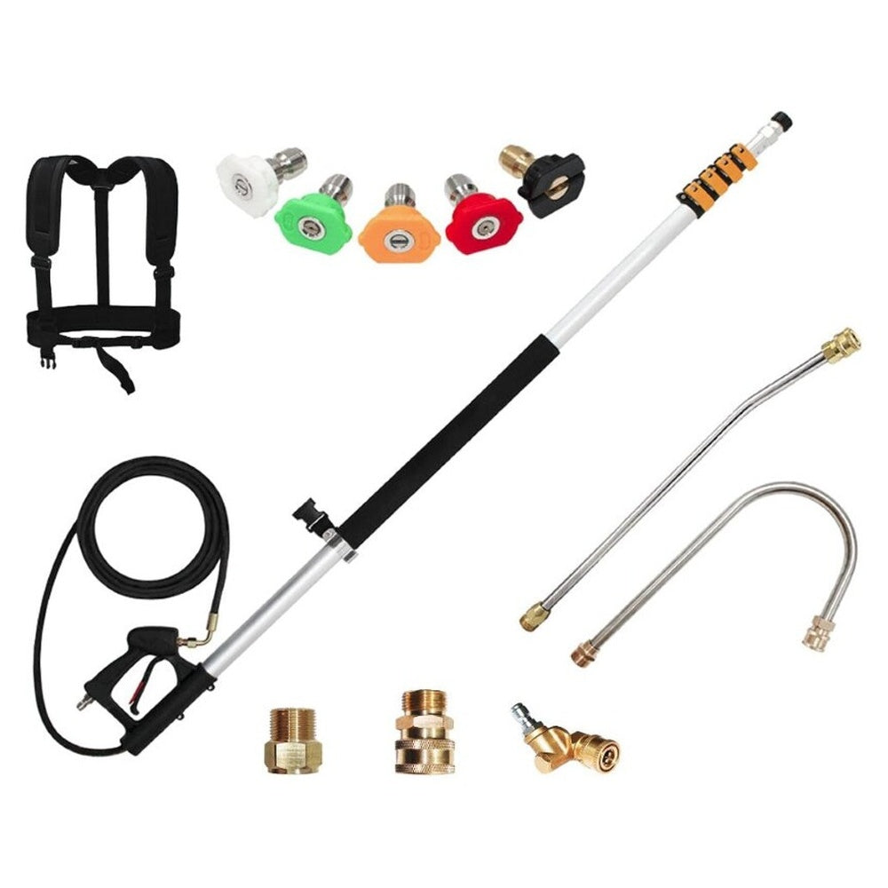 Telescoping Pressure Washer 7.3m Pole with Harness