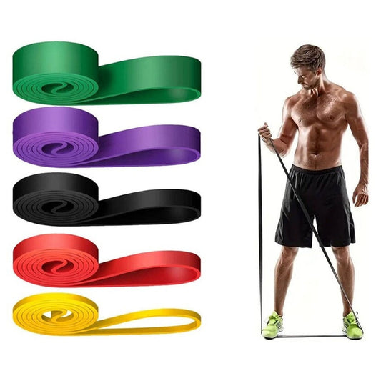 5Pcs Resistance Bands Exercise Yoga Pilates Rubber Fitness Training