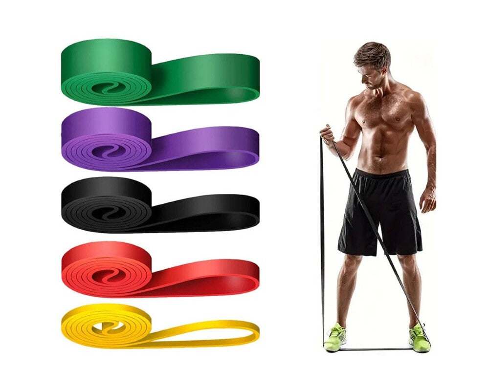 5Pcs Resistance Bands Exercise Yoga Pilates Rubber Fitness Training