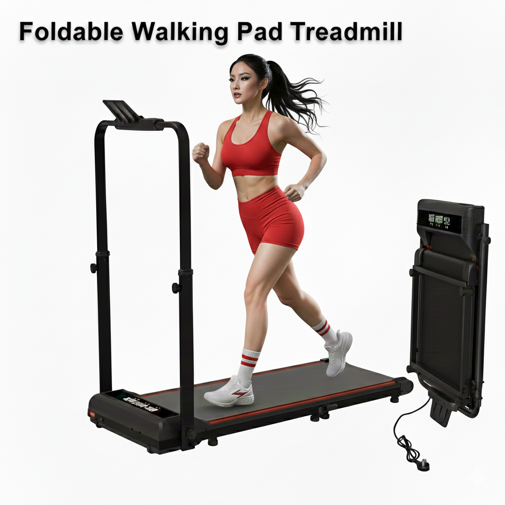 Foldable Walking Pad Treadmill Compact Flat