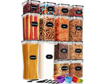 Food Storage Container Set Kitchen and Pantry Containers 14PCS
