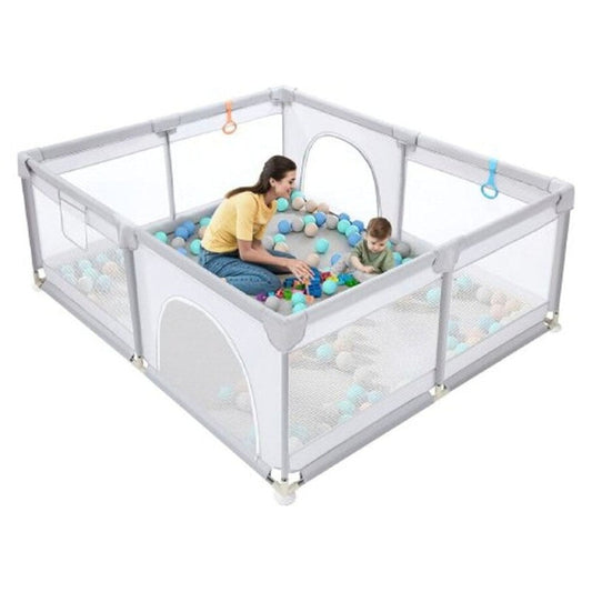 Portable Baby Playpen Fence Gate Wall Fence Barrier Play Gym Mat 2000cm