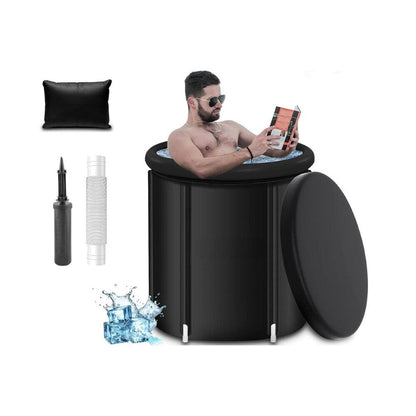 Portable Ice Bath Tub 300L Inflatable Hot Bathtub SPA Massage Athletes Outdoor