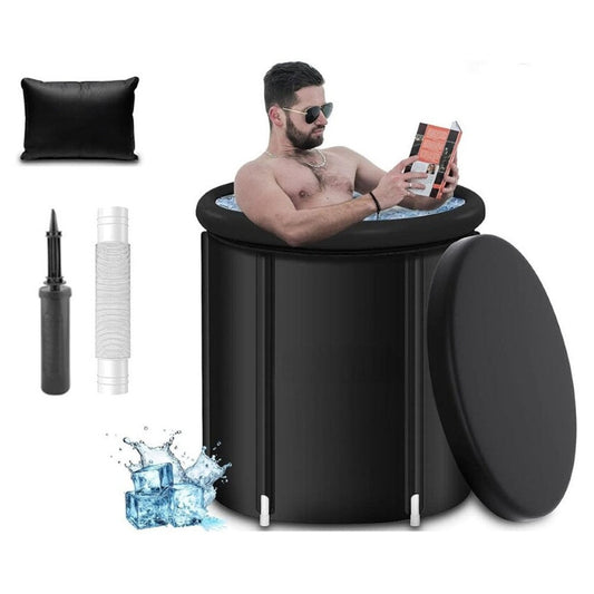 Portable Ice Bath Tub 300L Inflatable Hot Bathtub SPA Massage Athletes Outdoor