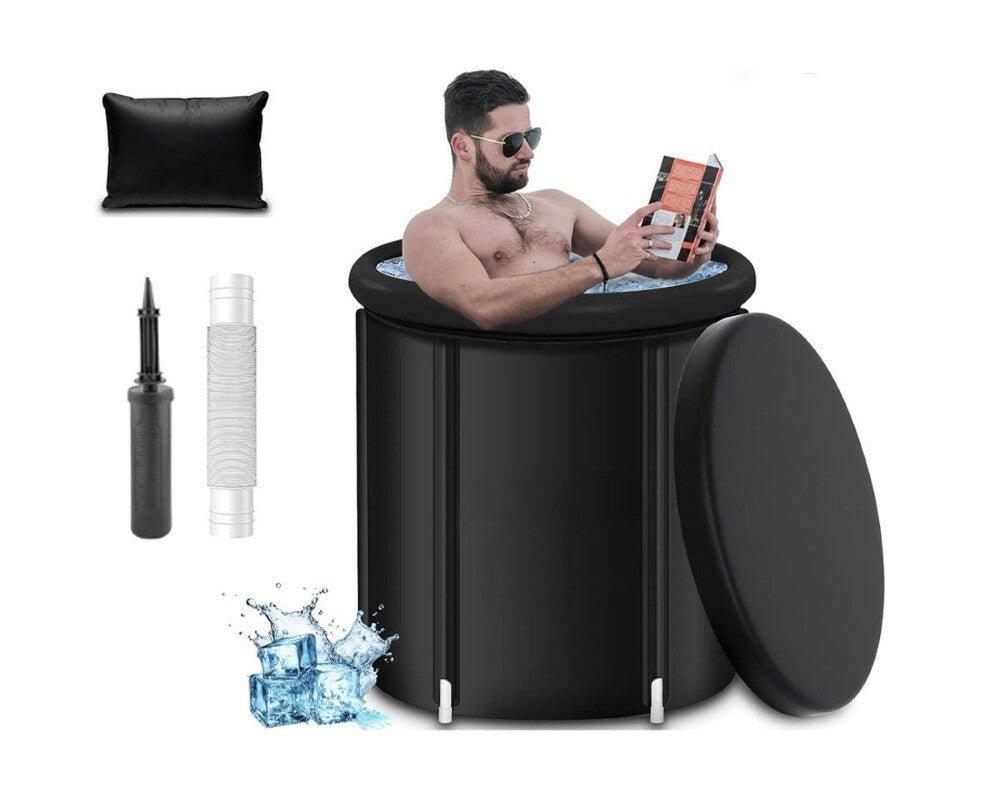 Portable Ice Bath Tub 300L Inflatable Hot Bathtub SPA Massage Athletes Outdoor