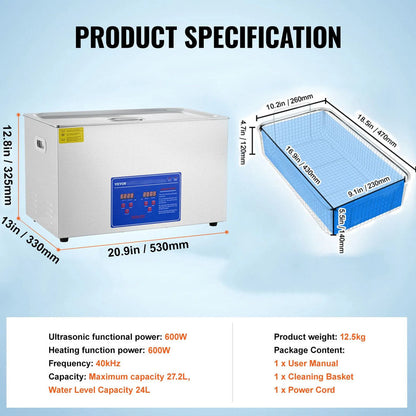 Ultrasonic Cleaner 30L Heated Ultrasonic
