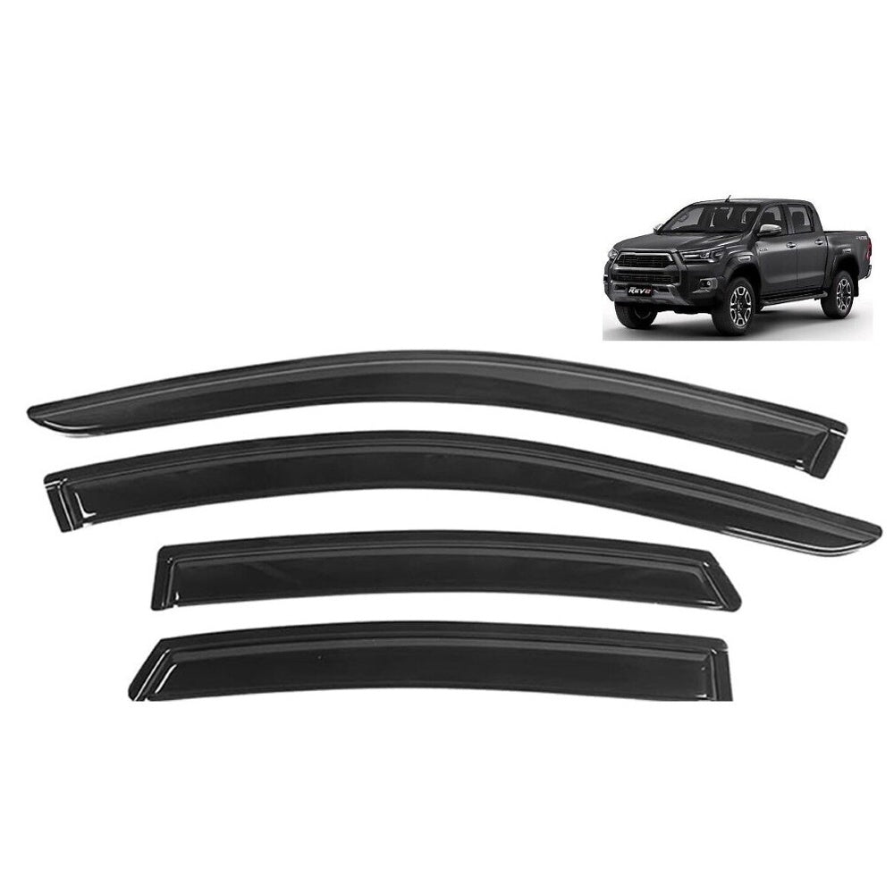 Door Visor / Weather Shield / Monsoon Guard To Suit Toyota HILUX 2015-2024