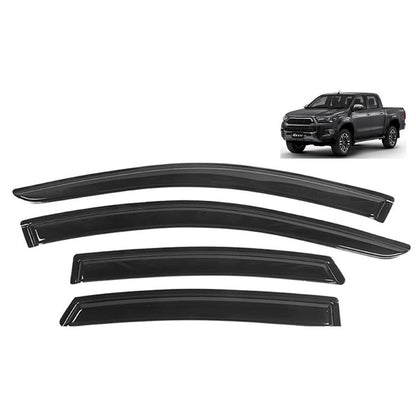 Door Visor / Weather Shield / Monsoon Guard To Suit Toyota HILUX 2015-2024