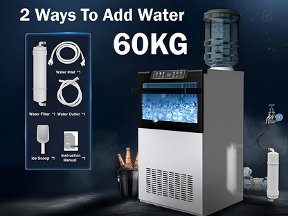 60kg Commercial Ice Cube Maker