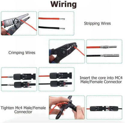 MC4 Wire Connector with Spanner (10 Set+Spanner)
