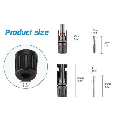 MC4 Wire Connector with Spanner (10 Set+Spanner)