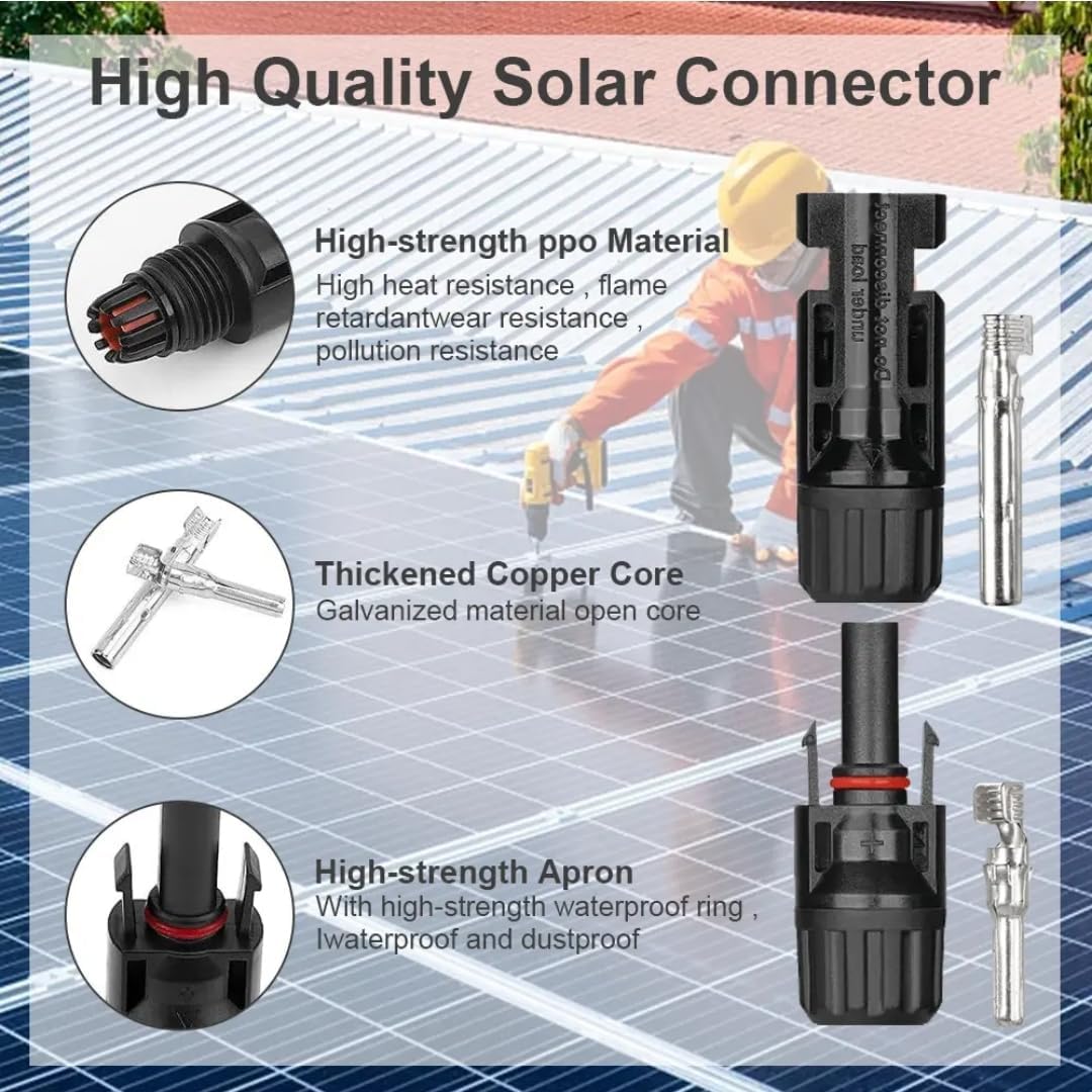 MC4 Wire Connector with Spanner (10 Set+Spanner)