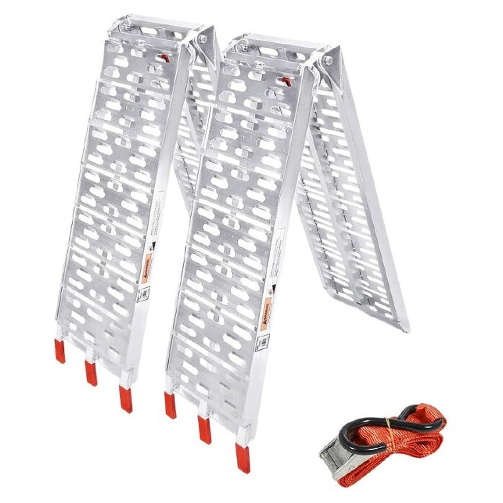 Aluminum Folding Ramps ATV Mower Loading Ramps Pair