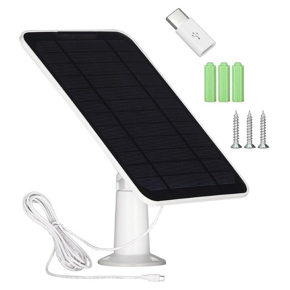 Solar Panel for CCTV Security Camera Eufy Arlo Wyze Swann Reolink Ring Blink