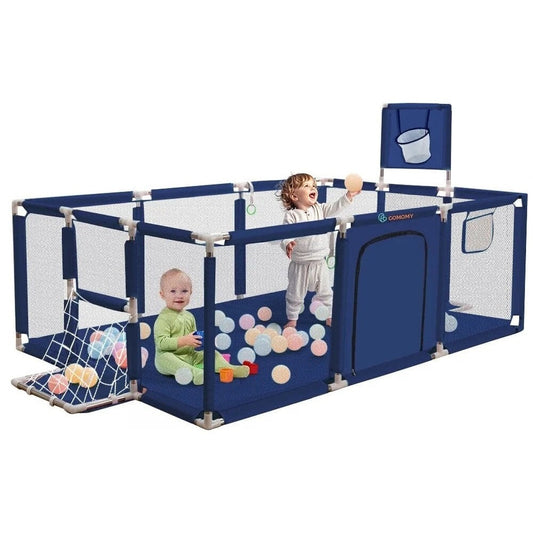 Portable Baby Playpen Fence Gate Wall Fence Barrier PlayPen 182cm