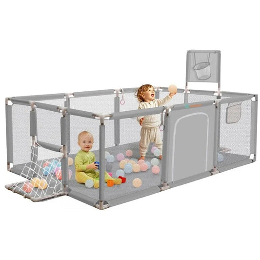 Portable Baby Playpen Fence Gate Wall Fence Barrier PlayPen