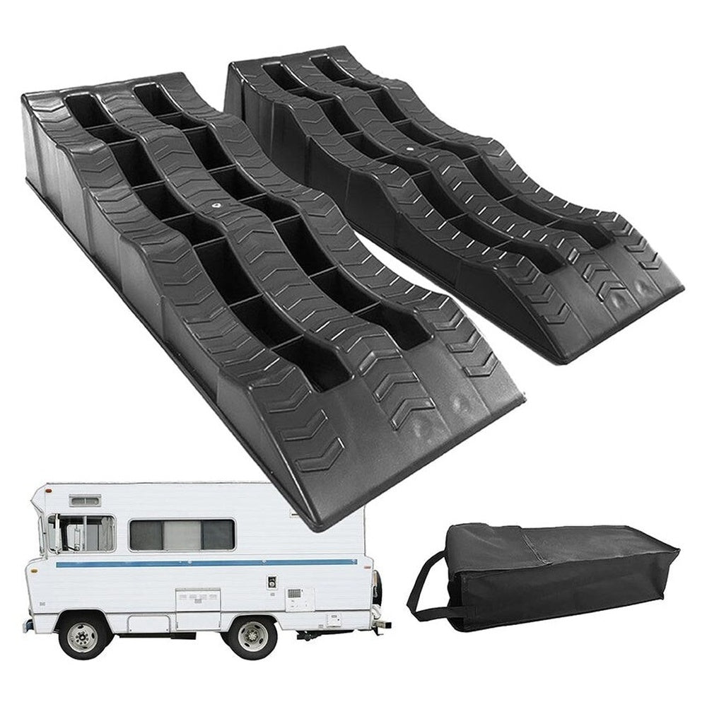 2PCS RV Leveling Blocks Camper Wheel Chocks Ramp
