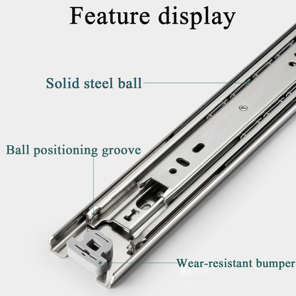 16" Drawer Slides Runners with Locking Function