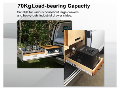 16" Drawer Slides Runners with Locking Function