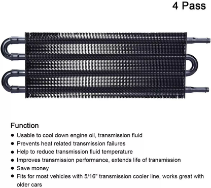 Universal 4-Row Oil Cooler Radiator Kit