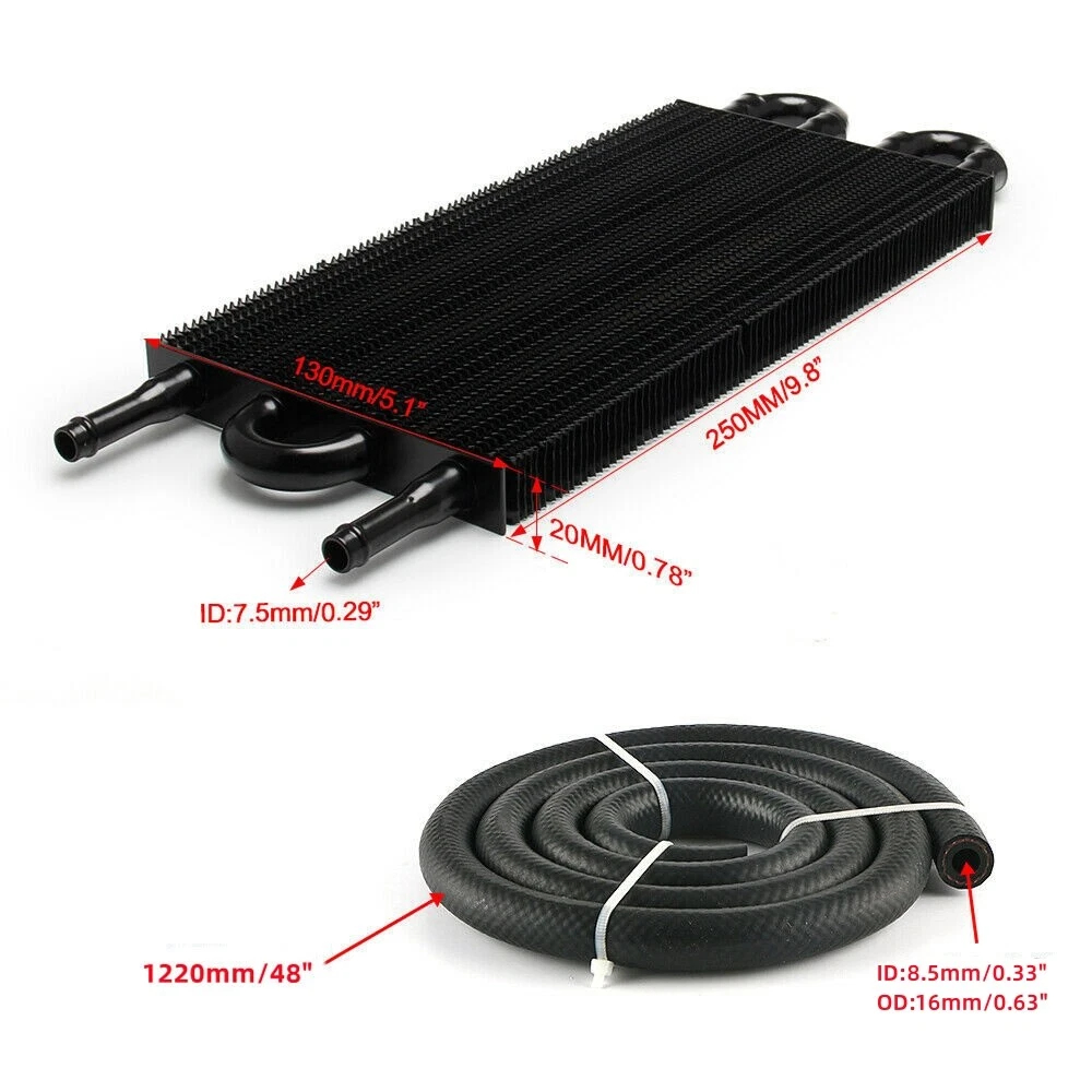 Universal 4-Row Oil Cooler Radiator Kit