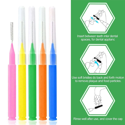 60Pcs X 1.2 mm Interdental Brushes Health Care Tooth