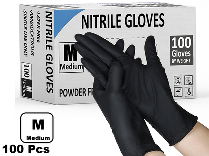 Disposable Nitrile Gloves Medium Size 100pcs