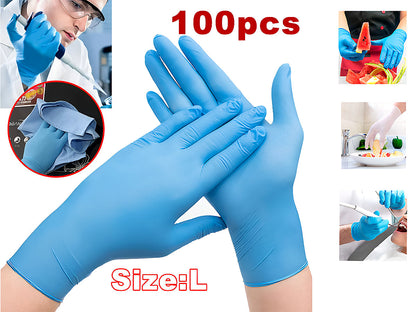 Disposable Nitrile Gloves Blue 100 pcs