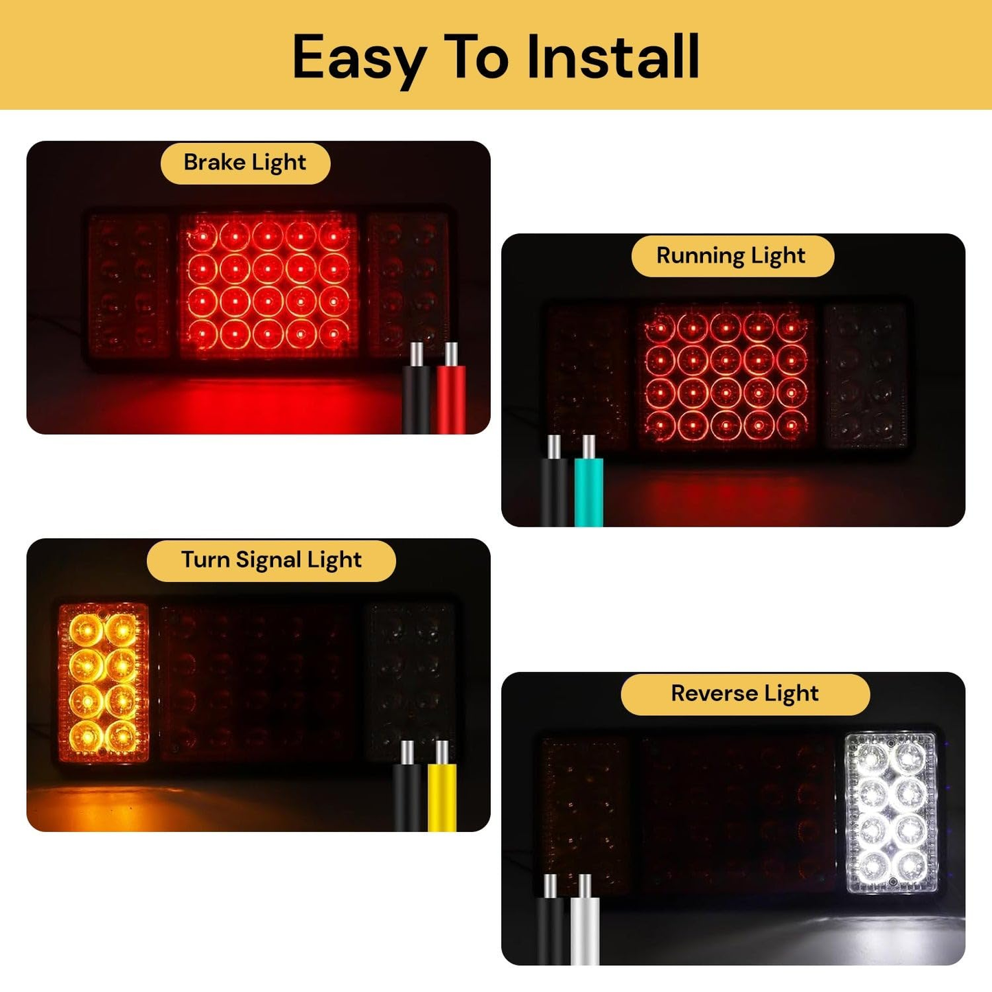 LED Trailer Tail Light 24V LED Light Indicator lights