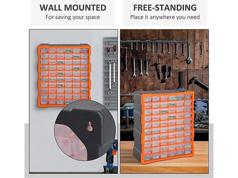 60 Drawer Workshop Tool Storage - Storage Bin Rack