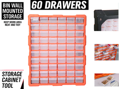 60 Drawer Workshop Tool Storage - Storage Bin Rack