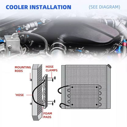 Engine Oil Cooler Radiator 8 Rows Kit