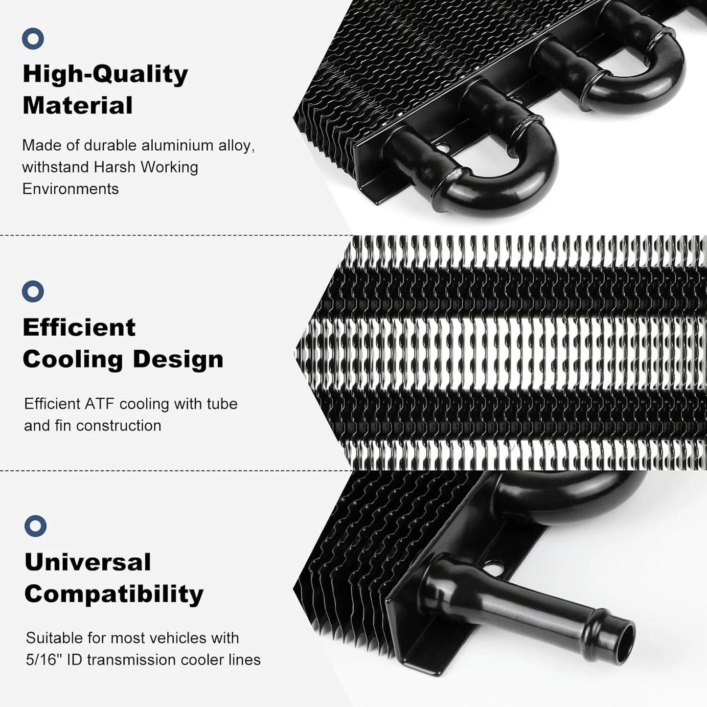 Engine Oil Cooler Radiator 8 Rows Kit