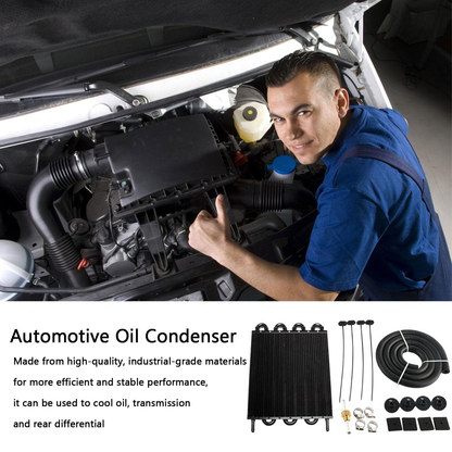 Engine Oil Cooler Radiator 8 Rows Kit