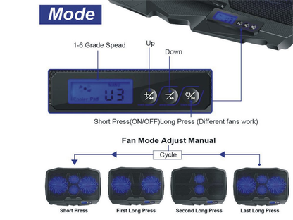 Laptop Cooler Gaming Cooling Pad