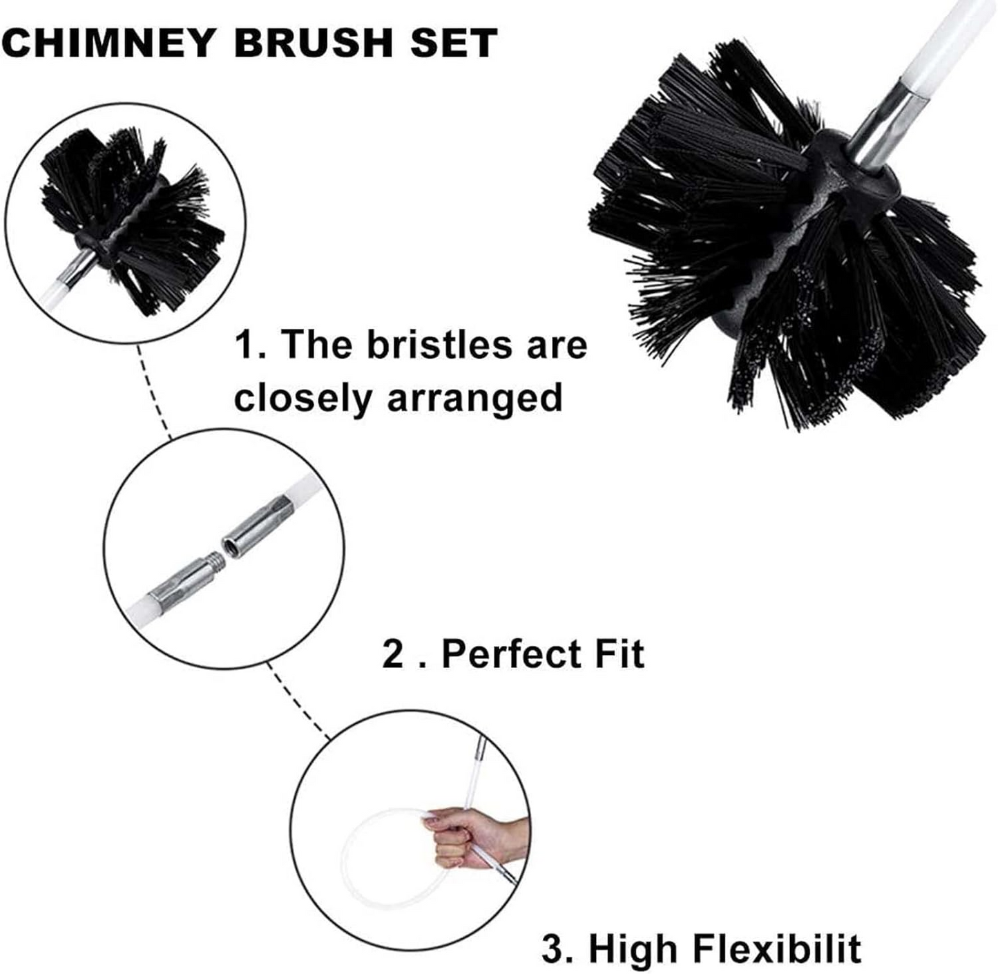 Chimney Cleaning Brush Kit