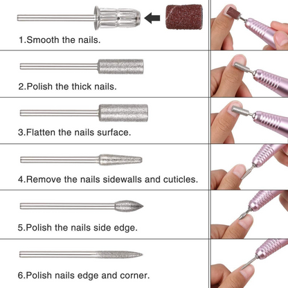Nail Drill, Cordless Electric Files Rechargeable