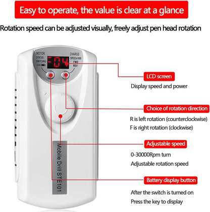 Nail Drill, Cordless Electric Files Rechargeable