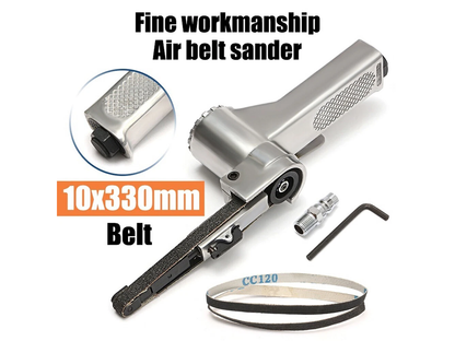 Air Belt Sander with Sanding Belts (Pneumatic Tool)