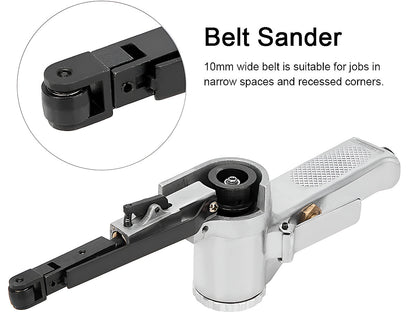 Air Belt Sander with Sanding Belts (Pneumatic Tool)